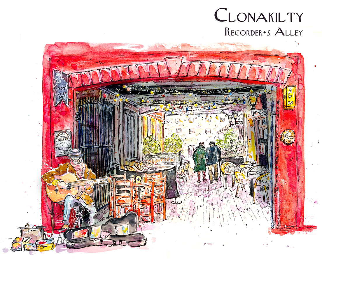 Urban Sketching Clonakilty Recorders Alley